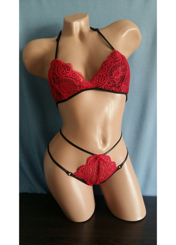 Красный комплект белья «солнечная мечта» No Brand