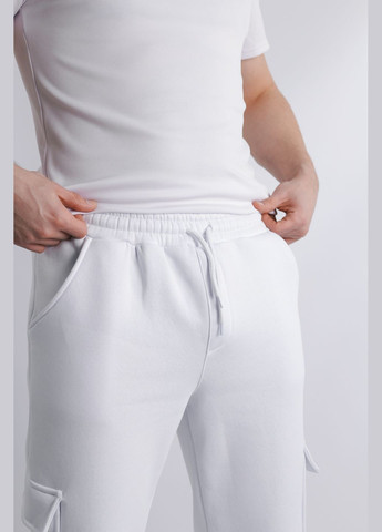 Штани чоловічі з тринитки на флісі "Cose" білі Intruder (359378624)