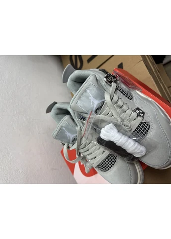 Серые летние кроссовки nike air jordan 4 grey silver найк аир джордан No Brand