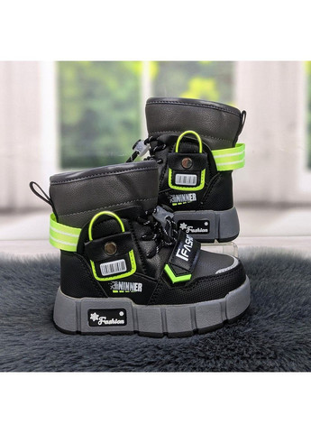 Зимние сапоги дутики детские зимние для мальчика Леопард на молнии