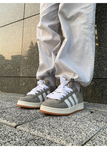 КРОСІВКИ ЖІНОЧІ ADIDAS CAMPUS 00S FUR GREY WHITE АДІДАС КАМПУС No Brand сірі зими (367114983)