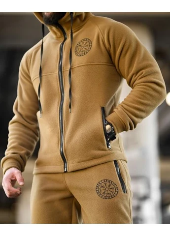 Тактичний чоловічий зимовий костюм на флісі Руни койот No Brand