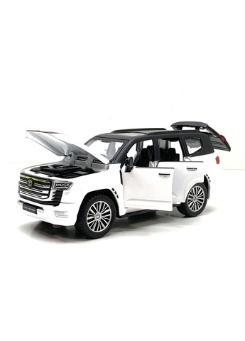 Машина Автосвіт Toyota Land Cruiser 300 інерційна масштаб 1:32 відчиняються двері капот багажник 15 см Біла (AP-2088) No Brand (302215727)