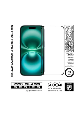 Скло захисне (m455350) ArmorStandart Kit Icon 3D iPhone 16 Black 2 pcs (367065330)