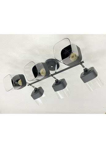 Стельова Люстра на 6 плафонів 91134/6 (Чорний+Хром) Valeso (349512488)