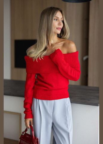 Красный демисезонный свитер Larionoff