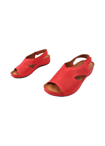 Красные босоножки женские красные натуральная кожа Kesim