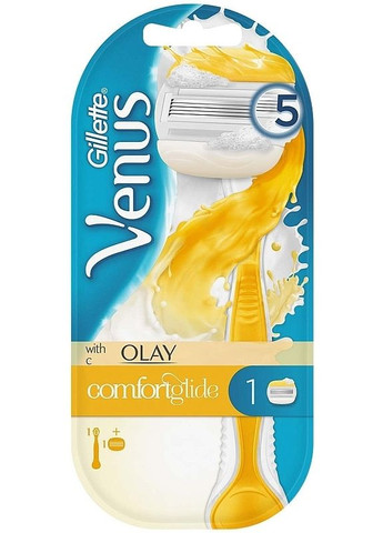 Бритва с 1 сменной кассетой Venus and Olay Бритва женская Venus & Olay (2-570202) Gillette (369790606)