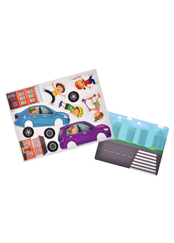 Настольная магнитная игра QB600-001 "Город" 42 магнита и магнитная доска qbee (368709294)