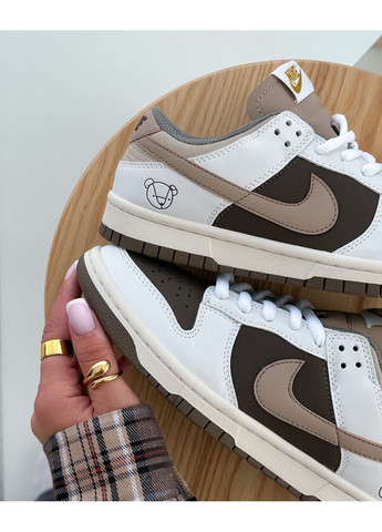 Кроссовки женские и мужские Nike SB Dunk Low Teddy Bear beige brown | Найк СБ Данк низкие бежевые коричневые No Brand бежевые демисезоны (348419326)