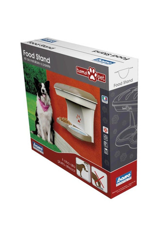 Подставка для корма пластиковая Food Stand 48x27x42h серо-бежевый Bama (372085188)