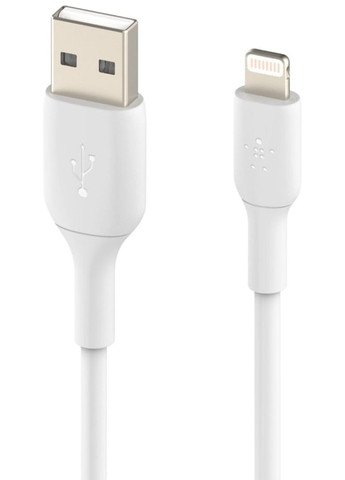 Кабель USB-A > Lightning заряджання/синхронізації 2м, 12Вт, PVC, білий Belkin (360398117)