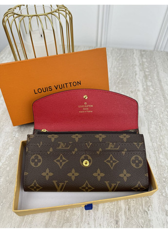 Женский кошелеккоричневый+ красный конверт большой No Brand (369935680)