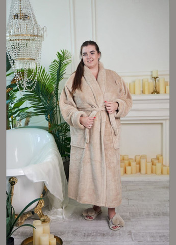 Халат махровый женский длинный, теплый, шалевый воротник No Brand халат (302394420)