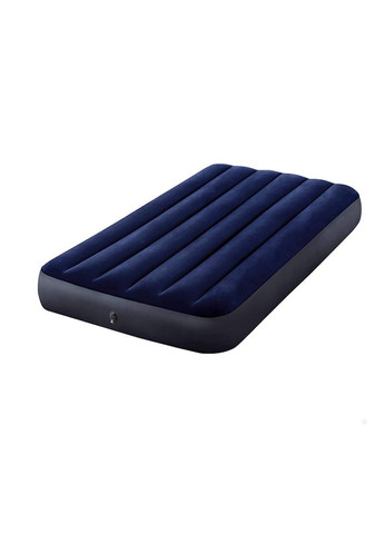 Надувний матрац Intex 64757 велюровий полуторний 99х191х25 см, Синій No Brand (334011253)