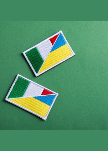 Набір шевронів 2 шт з липучкою Прапор України й Італії 5х8 см IDEIA (275870575)