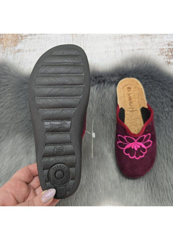 Тапочки домашні жіночі бордові на танкетці з корковою устілкою Inblu (366144501)