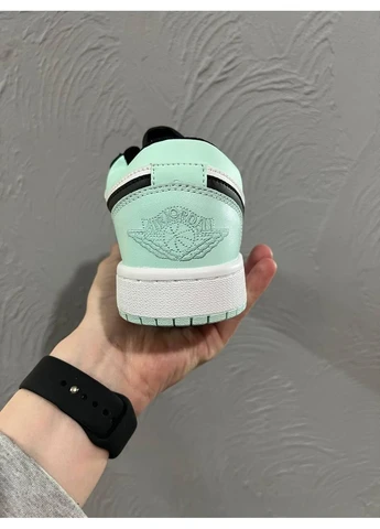 Чорні кросівки чоловічі nike air jordan retro 1 low mint black white 4 найк аір джордан демісезон No Brand