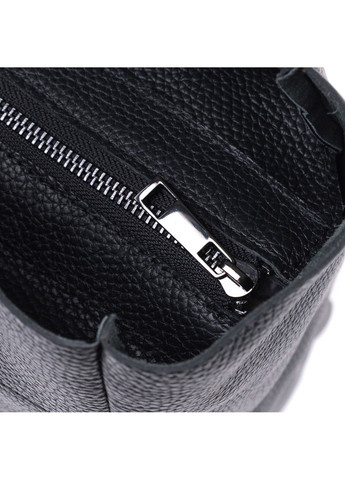 Удобная сумка-шоппер из натуральной кожи 22845 Черная Shvigel (307053967)