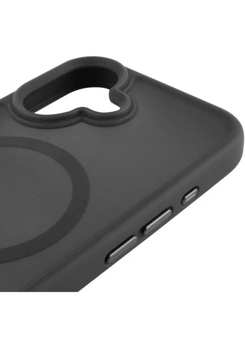 TPU+PC чехол Metal Buttons MagSafe для Apple iPhone 17 6.3" черный No Brand (402177772)