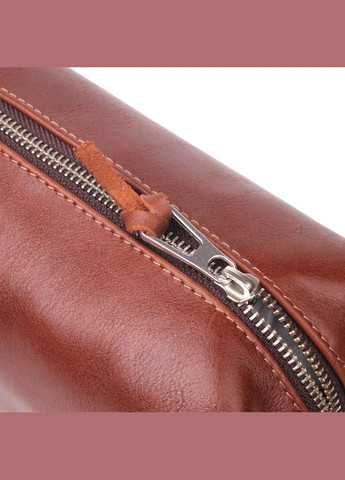 Мужская косметичка среднего размера из гладкой кожи на молнии Украина светло-коричневая 16766 Grande Pelle (362418461)