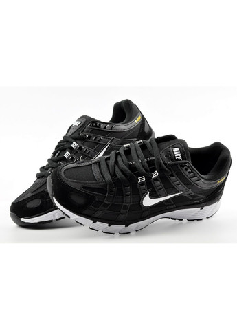 Термо унисекс кроссовки Nike P-6000 No Brand чёрно-белые зима (364929611)