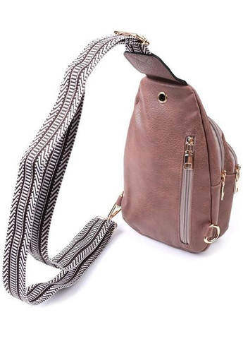 Сумка слинг через плечо женская из экокожи для телефона и для документов средняя Коричневый 38957 Vintage (351403587)