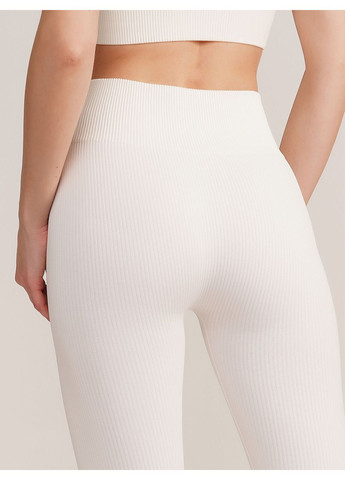 Молочные демисезонные леггинсы бесшовные в рубчик без пушап leggings rib Giulia