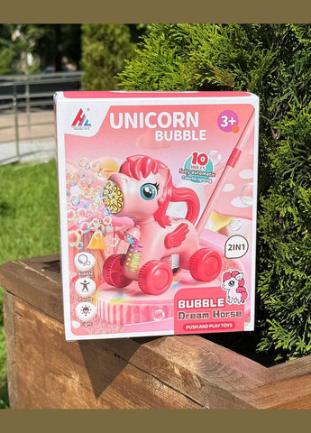 Каталка с мыльными пузырями 8522 на батарейках, с подсветкой Сказочный Единорожка Fun Game (333683388)