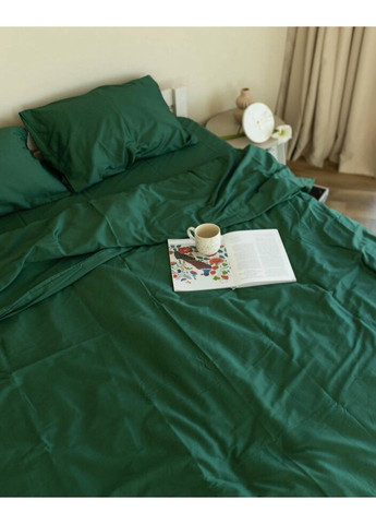 Постільна білизна євро Home Сатин Люкс 20922 200х220 см смарагдова DUSHKA (327790810)