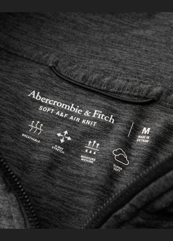 Жіночий лонгслів AF8930M Abercrombie & Fitch темно-сірий