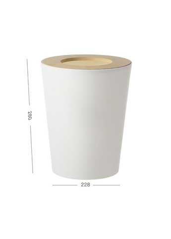 Відро для сміття MVM MY HOME Scandinavia 9 л Білий/дерево (BIN-20 9L WHITE/WOOD) МВМ (365280794)