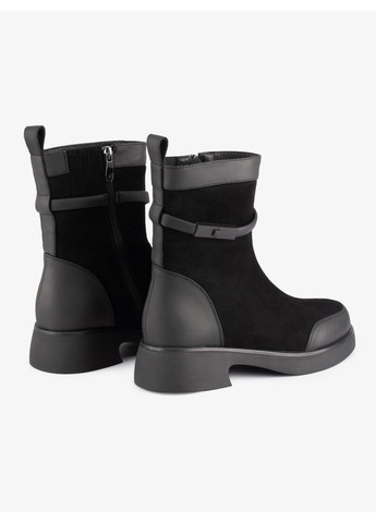 Осенние женские ботинки на низком ходу 1101721 Buts из натуральной замши