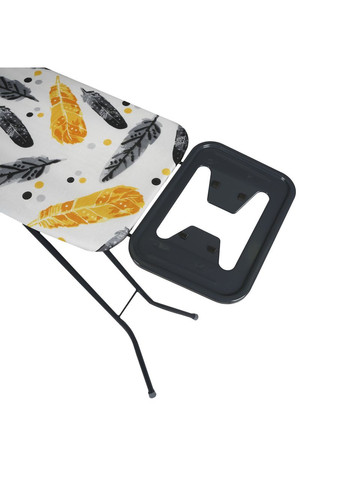 Гладильная доска FLAME 105 х 30 см металлизированная сетка Желто-черные перья (EH10530S-2) EUROHOME (322127312)