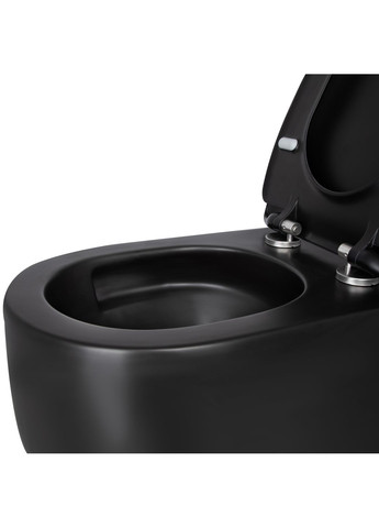 Унитаз подвесной Taurus безободковый с сиденьем Soft-close Qtap QT2433084EUQMB (341326593)