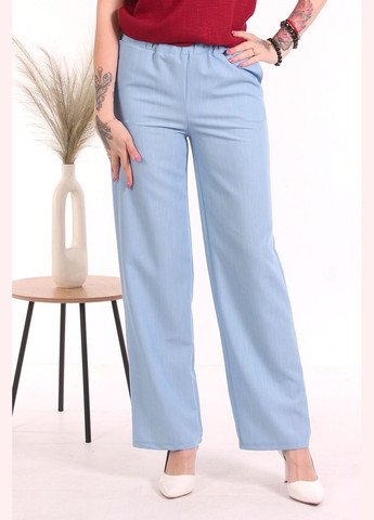 Штани прямі жіночі 906 меланж тіар блакитні Актуаль (330981778)