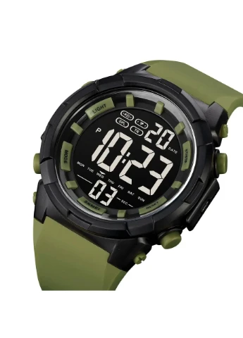 Часы наручные спортивные 1845AG ARMY GREEN, Фирменные PL-653 спортивные часы Skmei (337342678)