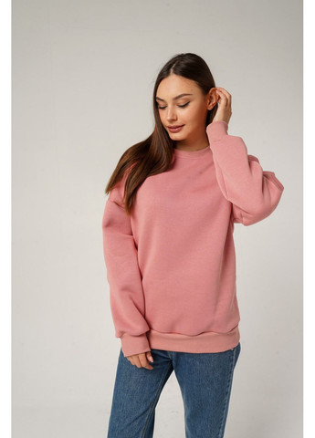 Темно-рожевий світшот жіночий з начосом oversize, світшот жіночий оверсайз, кофта жіноча з начосом, батник жіночий теплий кремовий, (367779037)