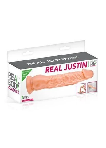 Фаллоимитатор реалистичный на присоске Real Justin Flesh (21.5*4.2см) Real Body (315015608)