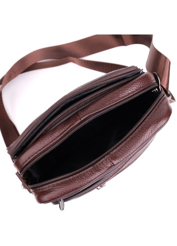 Зручна чоловіча сумка з натуральної шкіри 22858 Коричневий Vintage (318823544)