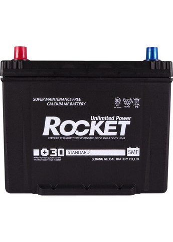 Автомобильный аккумулятор Japan 6СТ-80Ah Аз 670A (CCA) SMF 85D26R Rocket (349807198)