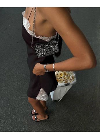 Чорна повсякденний сукня жіноча Гермес однотонна