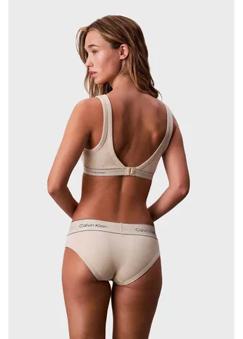 Бежевий топ бюстгальтер Calvin Klein без кісточок бавовна