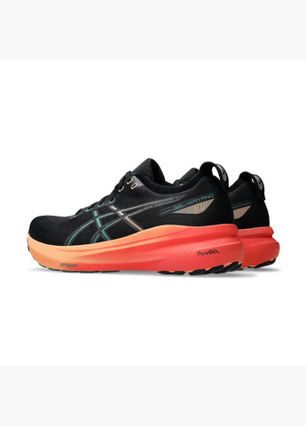 Чорні кросівки чоловічі gel kayano 31 black/orange 1011b867-004 Asics
