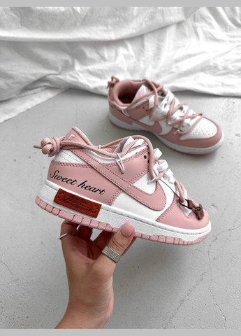 Розовые всесезонные кроссовки Vakko Nike SB Dunk “Sweet Heart”