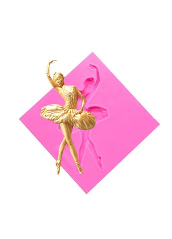 Молд силіконовий Балерина 84 на 84 мм рожевий Jannet молди (369163579)