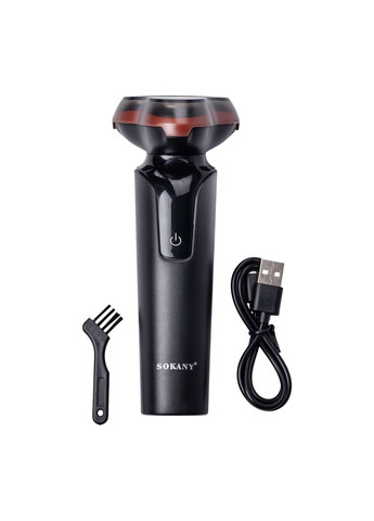Электробритва SK-16038 аккумуляторная для сухого бритья оранжевая SK-16038R Sokany (357226704)