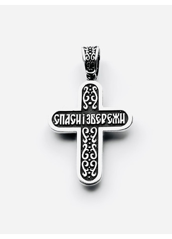 Серебряный мужской крестик 925 пробы с чернением DeLoS (353715681)