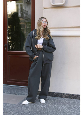 Спортивний костюм, зіп худі та штани палаццо на кулісках, не кошлатиться Україна (365656428)