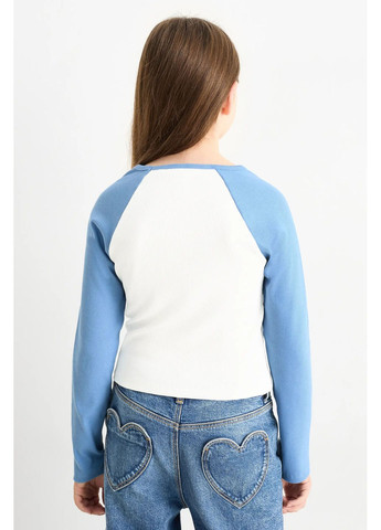 Разноцветный демисезонный кэжуал лонгслив C&A однотонный